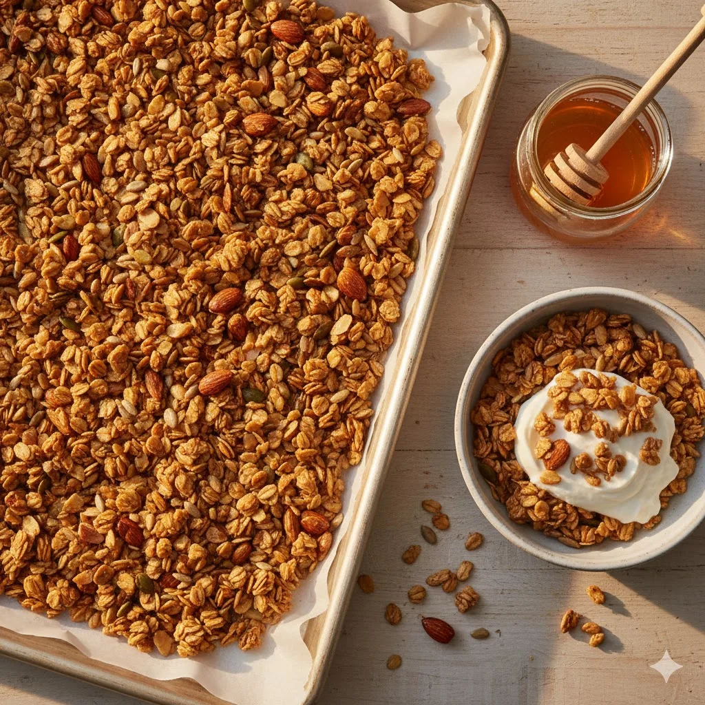 Granola Caseira com Mel e Amêndoa