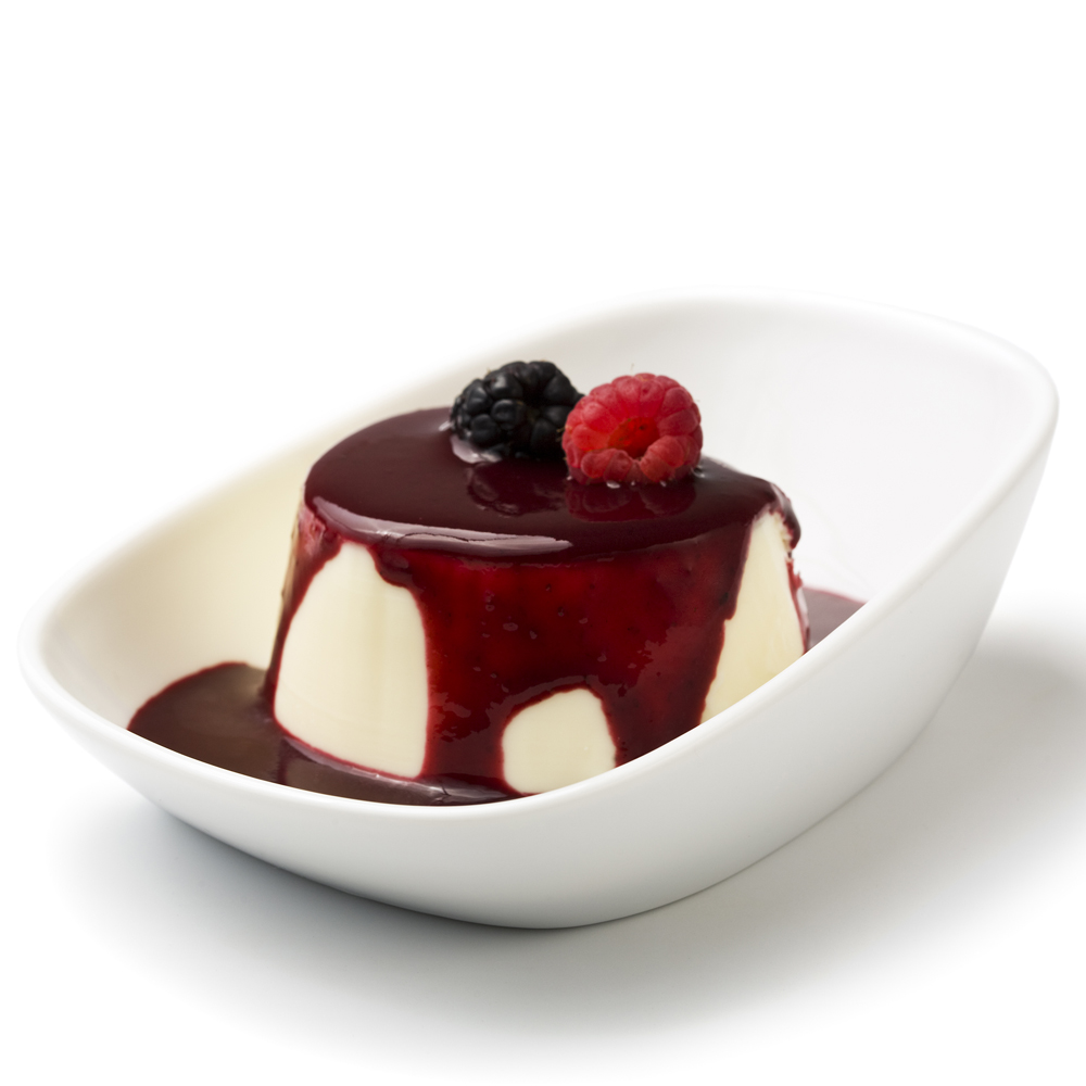 Panna Cotta de Baunilha com Frutos Vermelhos