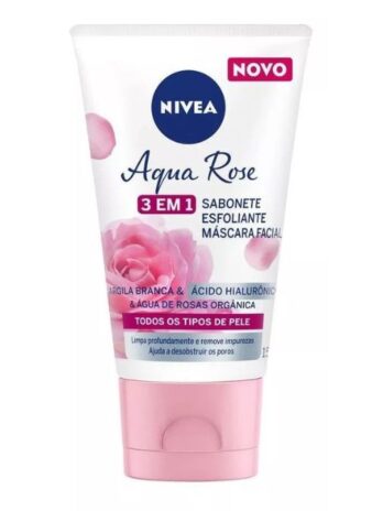 Sabonete Esfoliante Facial Aqua Rose 3 Em 1 150ml Nivea