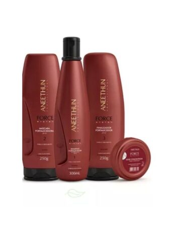 Kit Fortalece Cabelo Force System Aneethun 4 Produtos