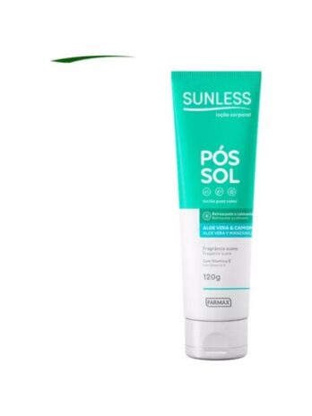 Loção Corporal Hidratante Pós-sol Aloe Vera E Camomila Fragrância Suave Vitamina E Sunless 120gr