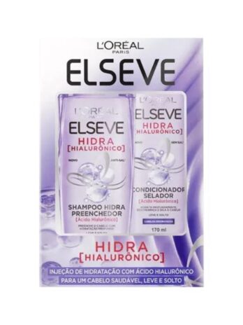 Kit Shampoo 375ml + Condicionador 170ml Hidra Hialurônico Elseve